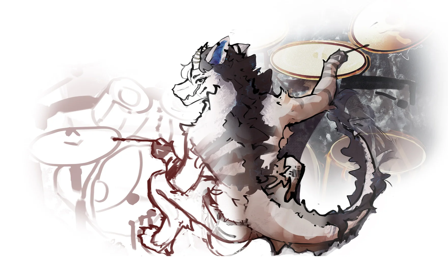 The layers of a digital furry commission